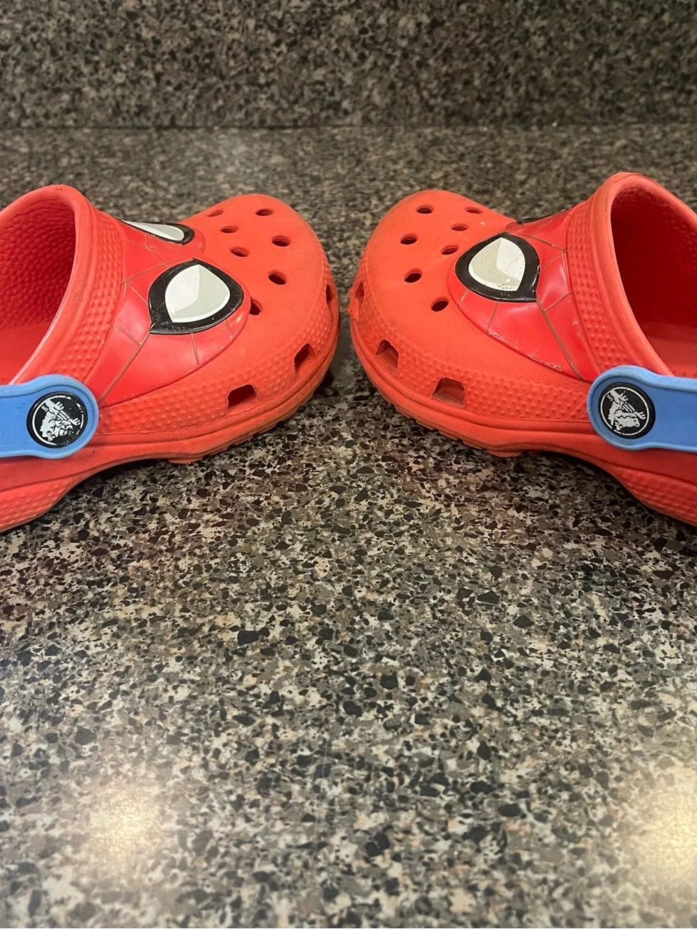 Crocs Marvel All Terrain Shoes Kids Size 10 Spiderman Clog Slip On Red Blue